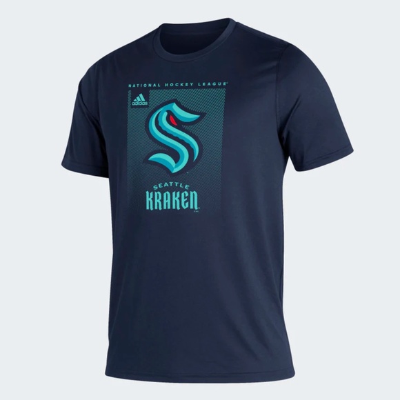 Adidas Seattle Kraken Logo T-Shirt NWT - Picture 1 of 5